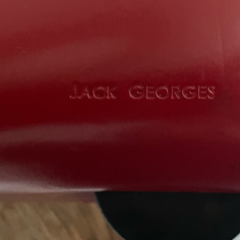 Jack Georges Milano Red Leather Rolling Laptop Briefcase/Vertical Wheeler - Picture 16 of 16